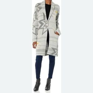 Pendleton gray Geometric Patterned Cardigan size large